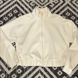 All in Motion Zip Jacket in Cream
